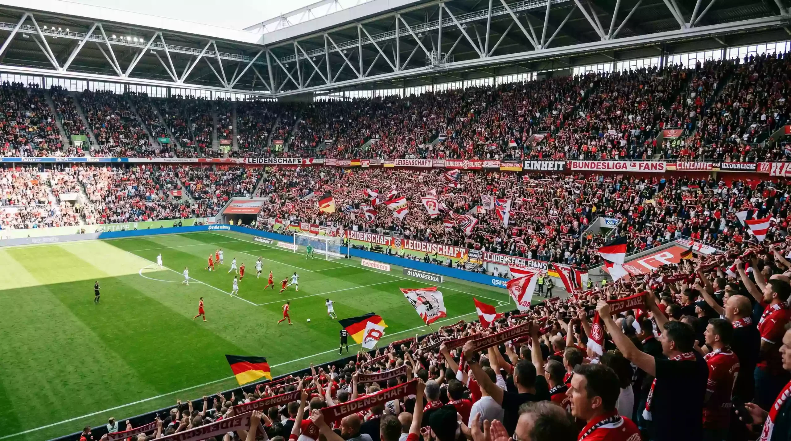 Bundesliga Fußballstadion mit begeisterten Fans – Heimatmarkt für deutsche Sportwetten
