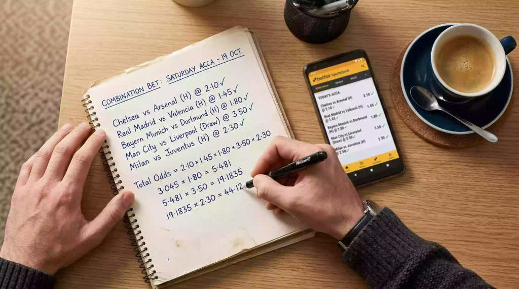 Kombiwetten Quoten berechnen – Formel und Beispiele